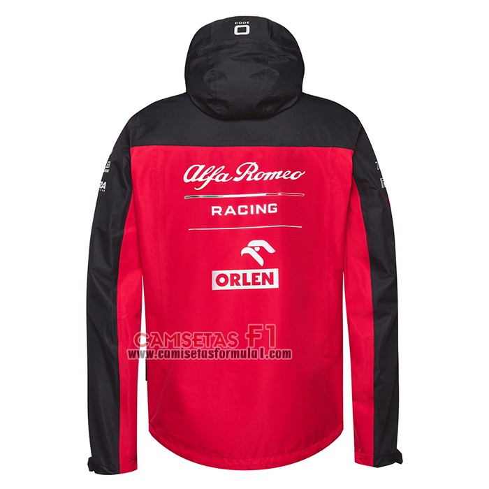 Rompevientos con Capucha del Alfa Romeo Racing F1 2021 Rojo Negro